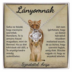 A lányomnak - 14K fehér arany nyaklánc cirkónia kristályokkal LILLIA