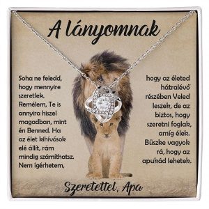 A lányomnak - 14K fehér arany nyaklánc cirkónia kristályokkal LEONA