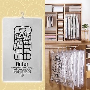 Felakasztható vákuumos tárolózsákok - (4 db) | VACUHANG