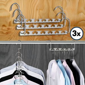Acél helytakarékos ruhatartó állvány (3 db) | SNAPHANG