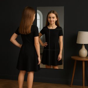 Öntapadós tükrök HD tisztasággal (4 db, 30x30 cm) | MIRRAZE