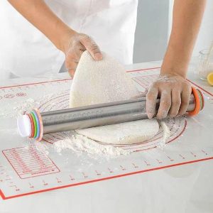 Állítható sodrófa vastagságjelző gyűrűkkel és vonalzóval – | THICKROLL